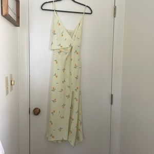 Silk Urban Outfitters Slit Maxi Dress